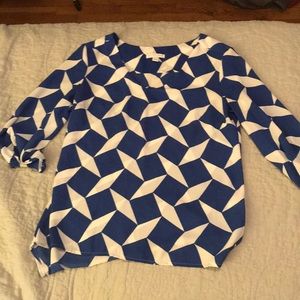 New York & Co - Small blue & white Blouse